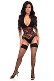 Daisy Corsets Top Drawer Red Roses Double Steel Boned Waist Training Corset Cincher - Daisy Corsets - Flyclothing LLC