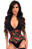 Daisy Corsets Top Drawer Red Roses Double Steel Boned Waist Training Corset Cincher - Daisy Corsets - Flyclothing LLC