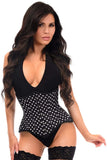 Daisy Corsets Top Drawer Polka Dot Double Steel Boned Waist Training Corset Cincher - Daisy Corsets - Flyclothing LLC
