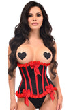 Daisy Corsets Top Drawer Black/Red Steel Boned Burlesque Underbust Corset Waist Cincher - Daisy Corsets - Flyclothing LLC