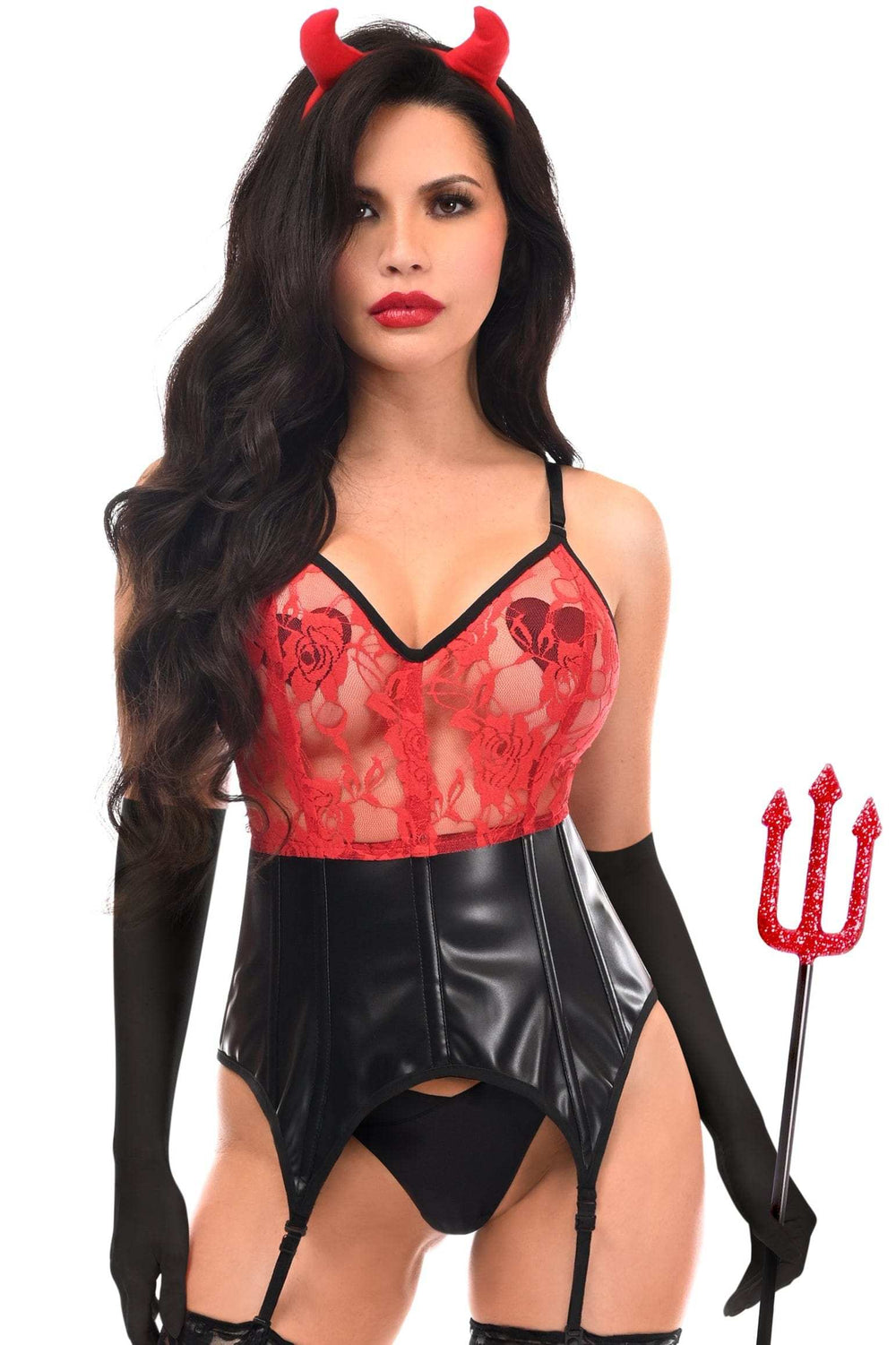 Daisy Corsets Lavish 4 PC Sexy Devil Lingerie Costume - Daisy Corsets - Flyclothing LLC
