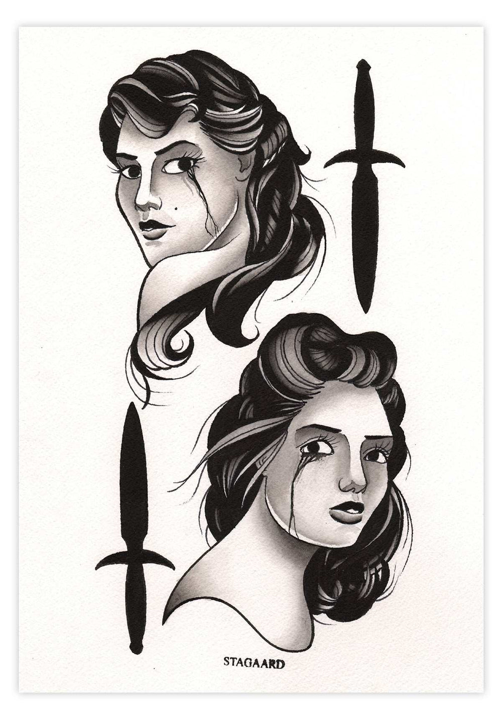 Black Market Art Company Daggerettes Print - Black Market Art Company - Flyclothing LLC