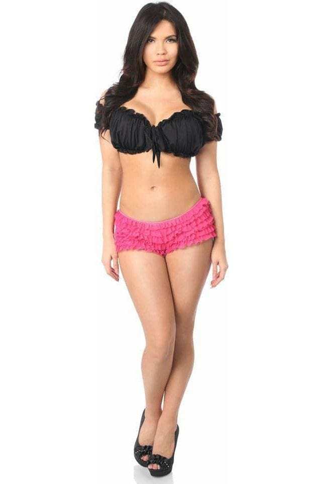 Daisy Corsets Black Peasant Top - Daisy Corsets - Flyclothing LLC