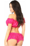 Daisy Corsets Fuchsia Peasant Top - Daisy Corsets - Flyclothing LLC