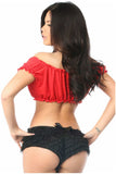 Daisy Corsets Red Peasant Top - Daisy Corsets - Flyclothing LLC