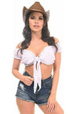 Daisy Corsets White Peasant Top - Daisy Corsets - Flyclothing LLC