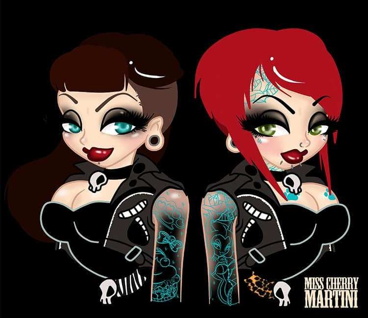 Black Market Art Company Dani and Cherry Print - Black Market Art Company - Flyclothing LLC