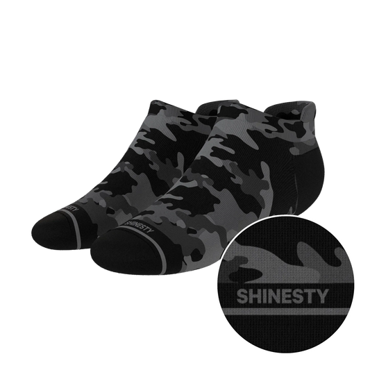 The Darkside | Black Camouflage Heel Hammock™ Ankle Socks - Shinesty - Flyclothing LLC