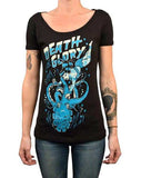 Black Market Art Company Death or Glory Women's Loose Neck T-Shirt - Black Market Art Company - Flyclothing LLC