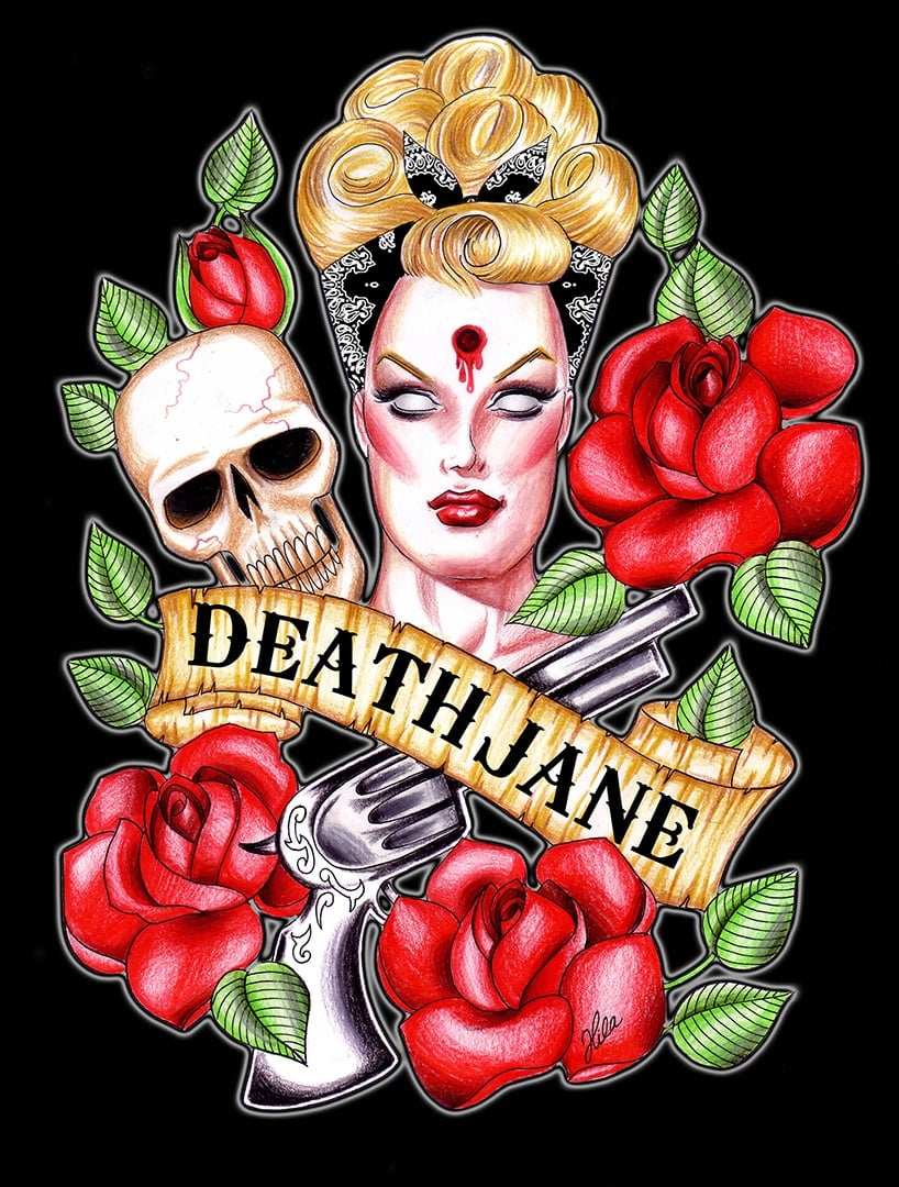 Black Market Art Company Death Jane Print - Black Market Art Company - Flyclothing LLC