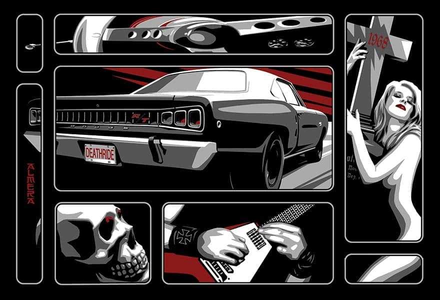 Black Market Art Company Death Ride 68 Print - Black Market Art Company - Flyclothing LLC