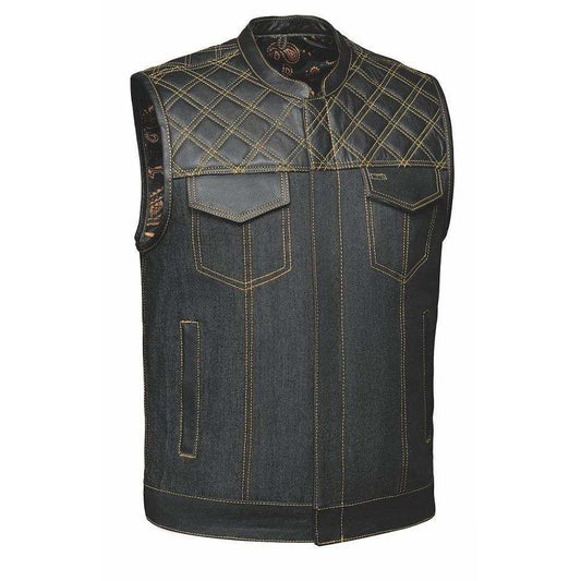 Yellowjacket - Mens Hybrid Club Vest - Unik Just for Bikers - Flyclothing LLC
