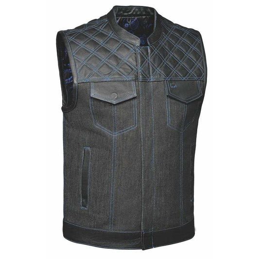 Cobalt - Mens Hybrid Club Vest - Unik Just for Bikers - Flyclothing LLC