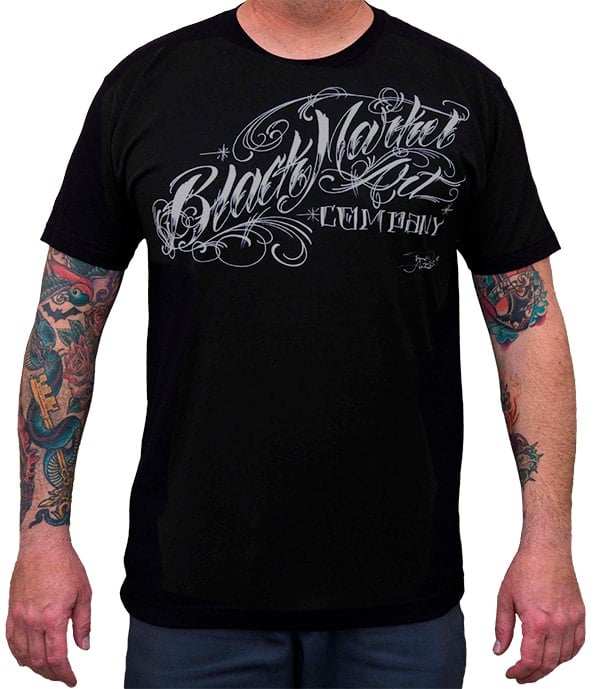 Black Market Art Company Danvir Logo Men's T-Shirt - Black Market Art Company - Flyclothing LLC