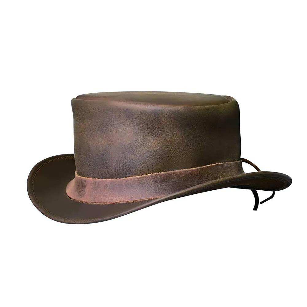 Desparado - Leather Top Hat for Men - Unik Just for Bikers - Flyclothing LLC