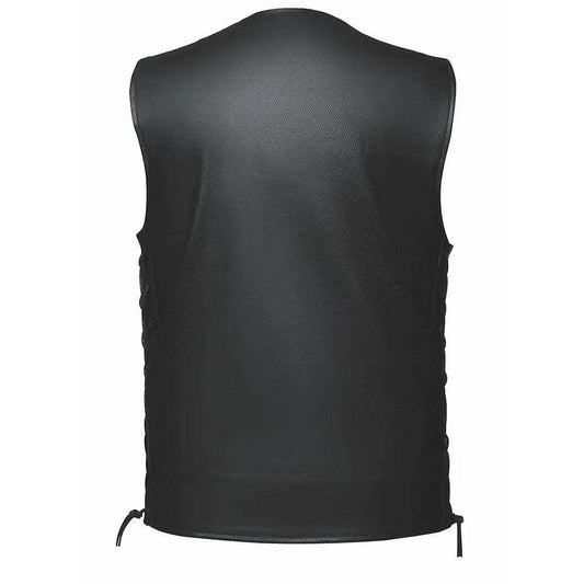 Rifleman - Mens Premium Leather Vest - Unik Just for Bikers - Flyclothing LLC