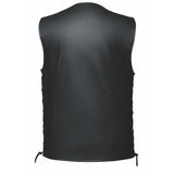 Rifleman - Mens Premium Leather Vest - Unik Just for Bikers - Flyclothing LLC
