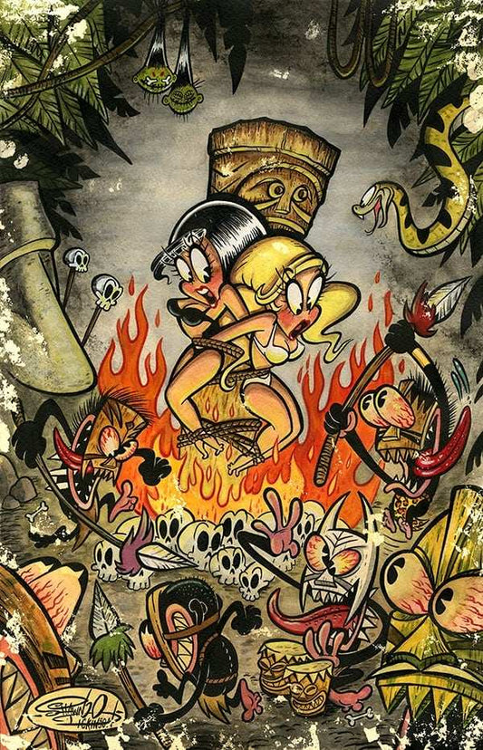 Black Market Art Company Dinner Music for a Pack of Horny Cannibals Print - Black Market Art Company - Flyclothing LLC