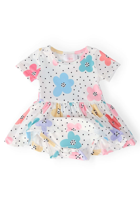 Dots & Daisies S/S Twirl Bodysuit - Mila & Rose ® - Flyclothing LLC