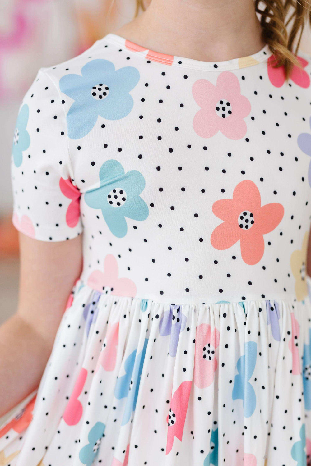 Dots & Daisies S/S Pocket Twirl Dress - Mila & Rose ® - Flyclothing LLC