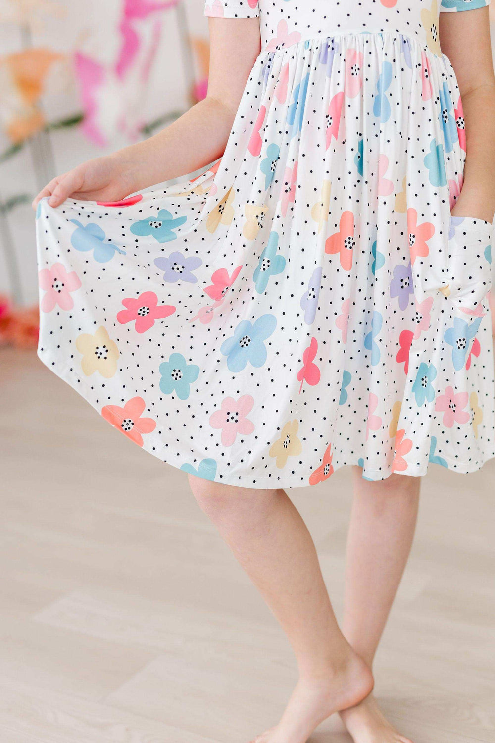 Dots & Daisies S/S Pocket Twirl Dress - Mila & Rose ® - Flyclothing LLC