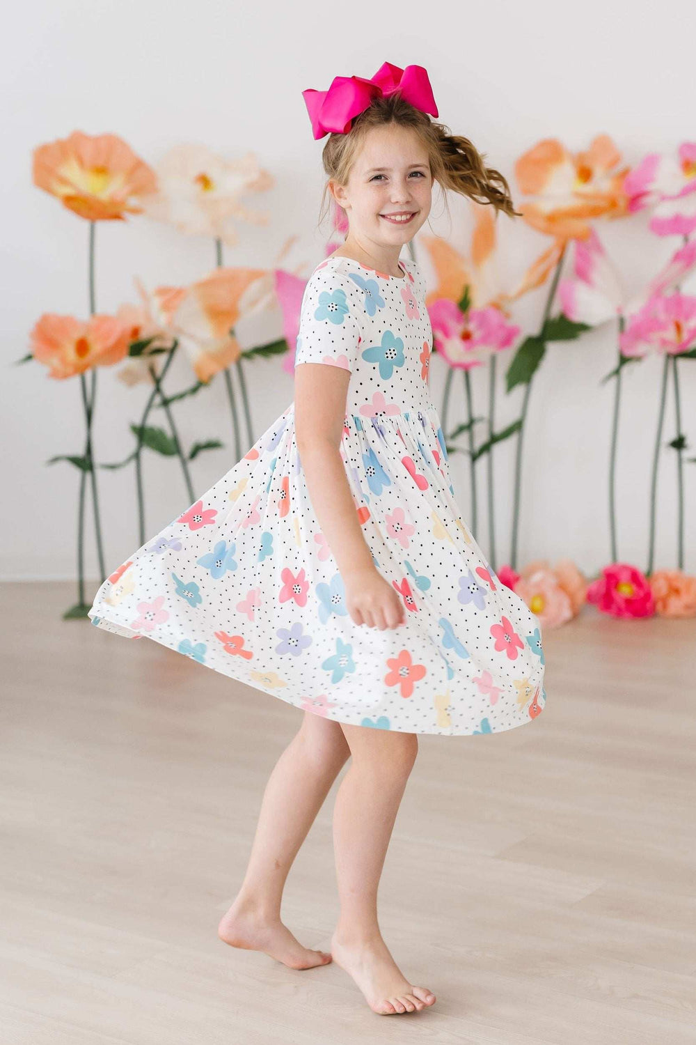 Dots & Daisies S/S Pocket Twirl Dress - Mila & Rose ® - Flyclothing LLC
