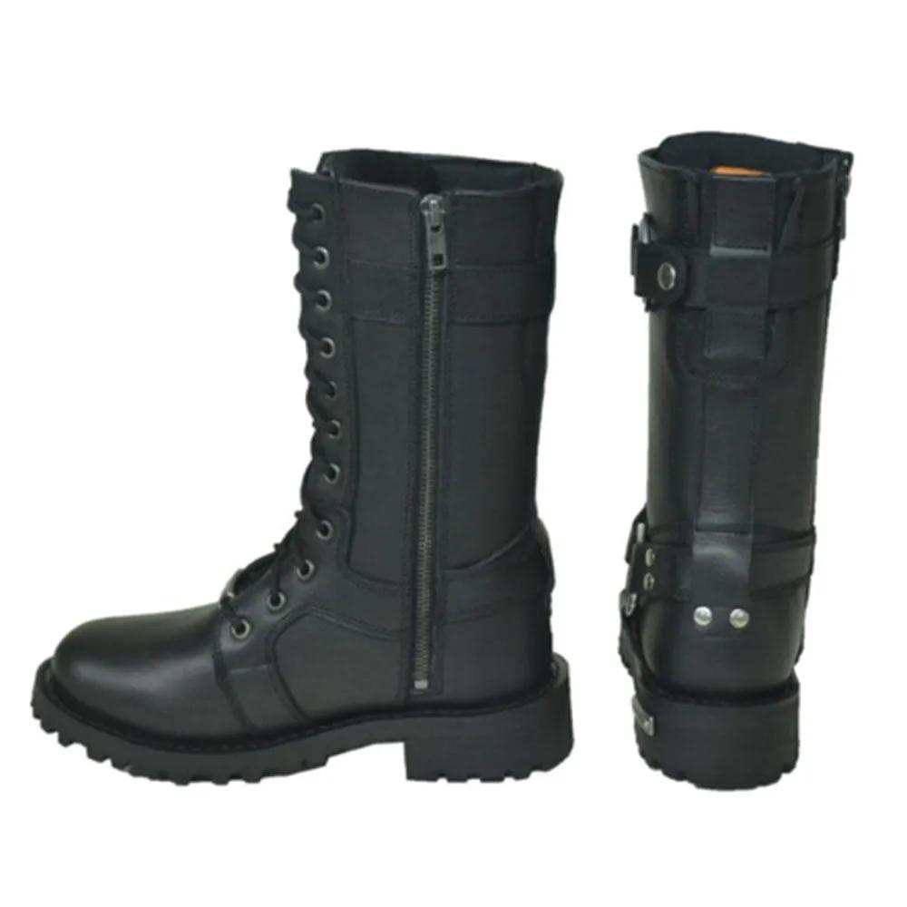 Double Harness - Ladies Motorcycle Biker Leather Boots - Unik Just for Bikers - Flyclothing LLC