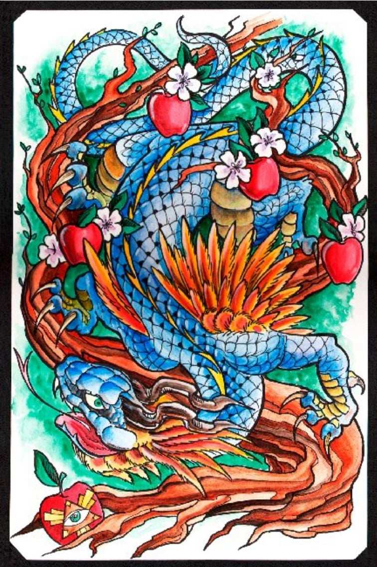 Black Market Art Company Dragon II Print - Black Market Art Company - Flyclothing LLC