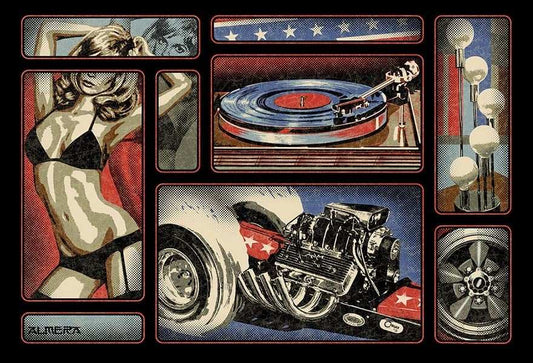 Black Market Art Company Dragster Lounge Print - Black Market Art Company - Flyclothing LLC