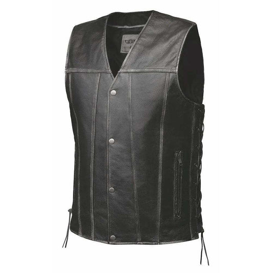 Durango - Mens Ultra Leather Vest - Unik Just for Bikers - Flyclothing LLC