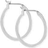 Simple Silvertone Hoop Earrings - JGI - Flyclothing LLC