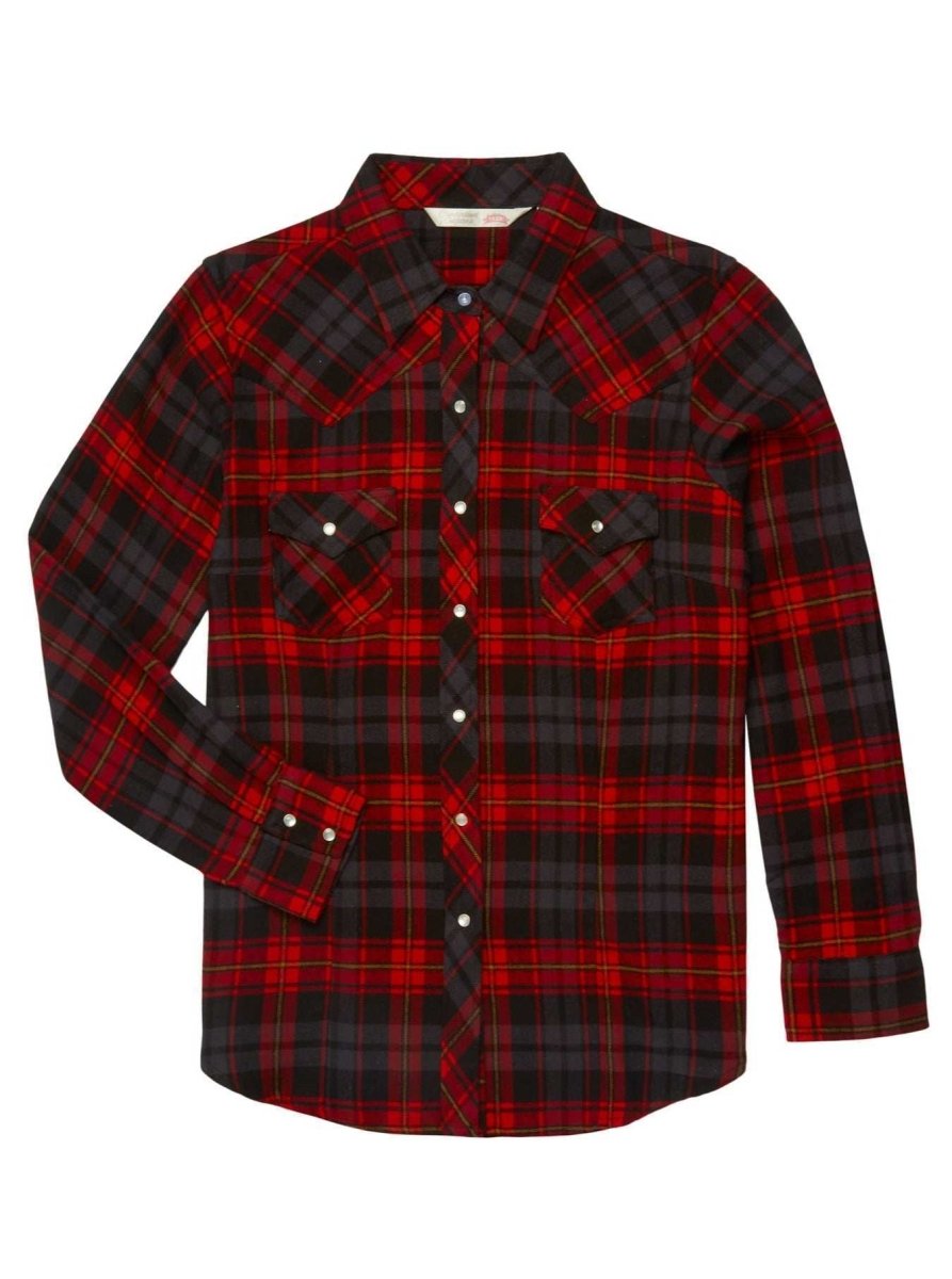 Women's Ely Cattleman Plus Size Western Snap Flannel Shirt - Ely Cattleman - Flyclothing LLC