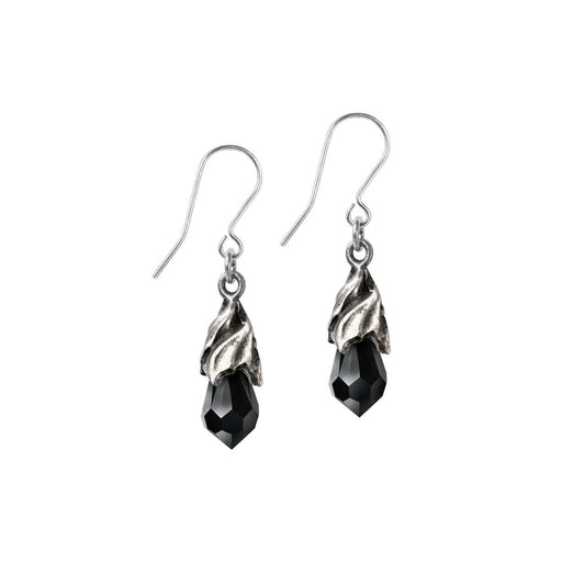 Alchemy Gothic Empyrean Tear Earrings (Black) - Alchemy Gothic - Flyclothing LLC
