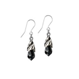 Alchemy Gothic Empyrean Tear Earrings (Black) - Alchemy Gothic - Flyclothing LLC