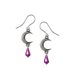Alchemy Gothic Tears of the Moon Earrings - Amethyst - Alchemy Gothic - Flyclothing LLC