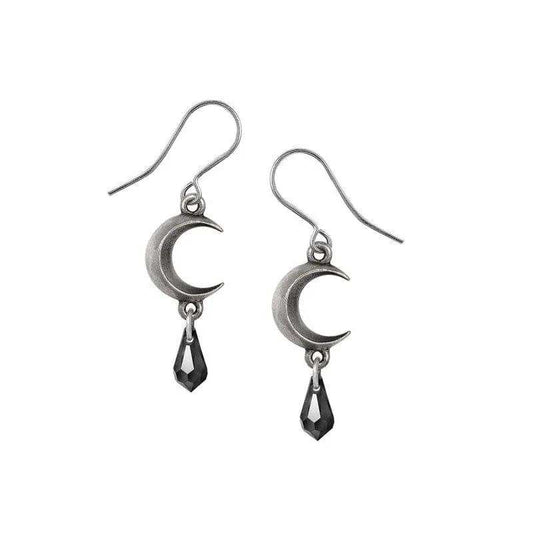 Alchemy Gothic Tears of the Moon Earrings - Black - Alchemy Gothic - Flyclothing LLC