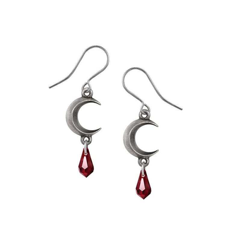 Alchemy Gothic Tears of the Moon Earrings - Red - Alchemy Gothic - Flyclothing LLC