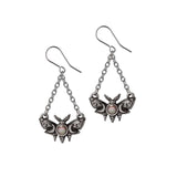 Alchemy Lunar Moth Dropper Earrings - Alchemy Gothic - Flyclothing LLC