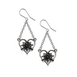 Alchemy Gothic Heart of Blackness Earrings - Alchemy Gothic - Flyclothing LLC