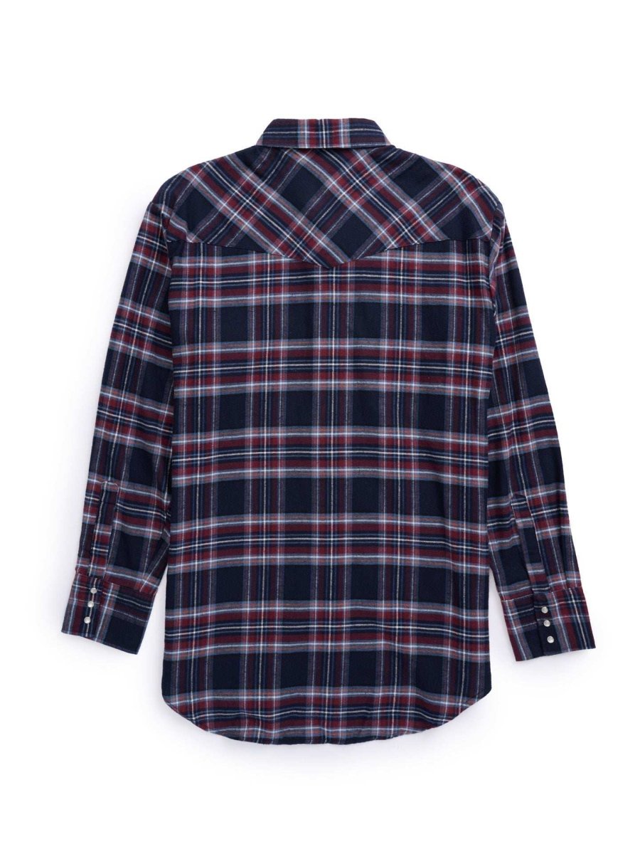 Men's Ely Cattleman Long Sleeve Flannel Plaid Western Snap Shirt - Ely Cattleman - Flyclothing LLC