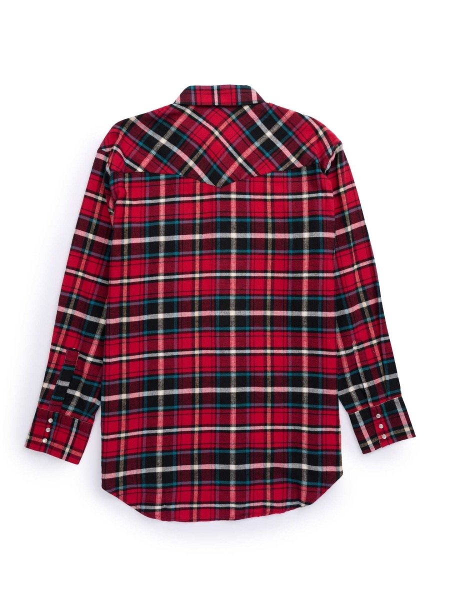 Men's Ely Cattleman Long Sleeve Flannel Plaid Western Snap Shirt - Ely Cattleman - Flyclothing LLC