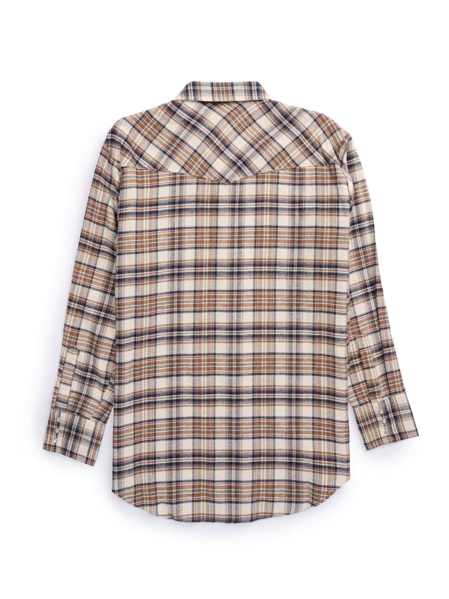 Men's Ely Cattleman Long Sleeve Flannel Plaid Western Snap Shirt - Ely Cattleman - Flyclothing LLC