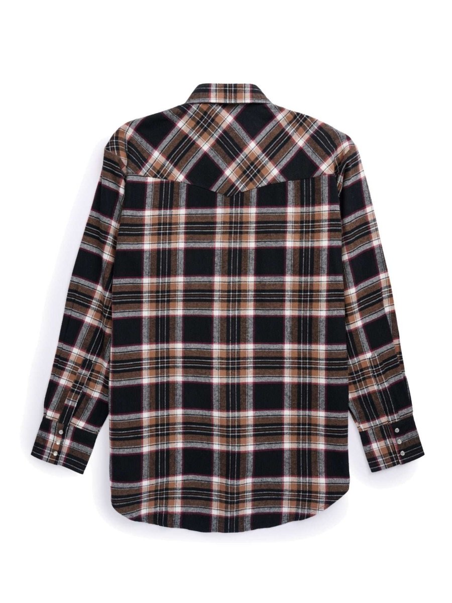 Men's Ely Cattleman Long Sleeve Brawny Flannel Western Snap Shirt - Ely Cattleman - Flyclothing LLC