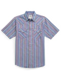 Men's Ely Cattleman Short Sleeve Stripe Western Snap Shirt - Ely Cattleman - Flyclothing LLC
