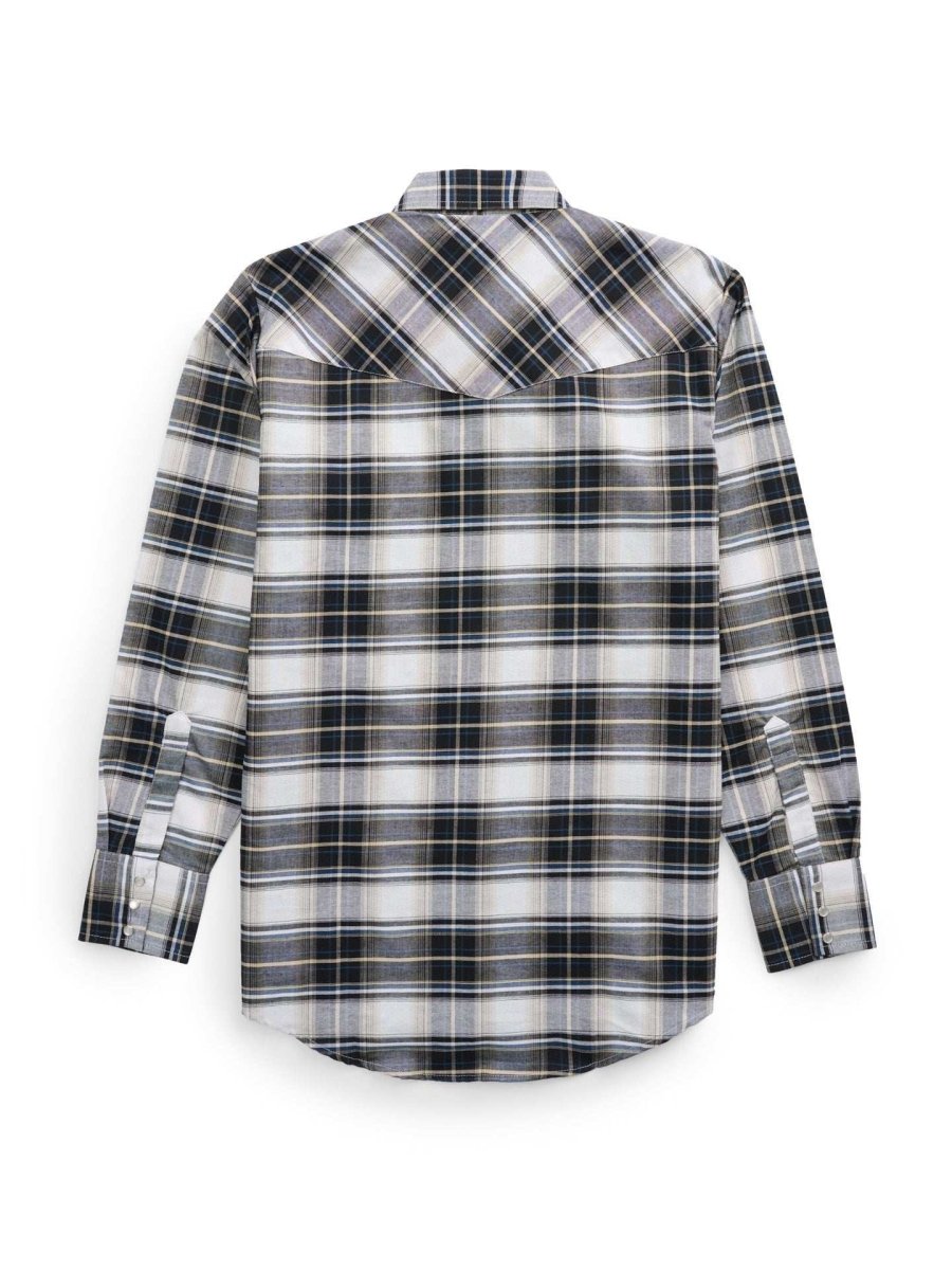 Men's Ely Cattleman Long Sleeve Western Wrinkle Resistant Plaid Shirt - Ely Cattleman - Flyclothing LLC