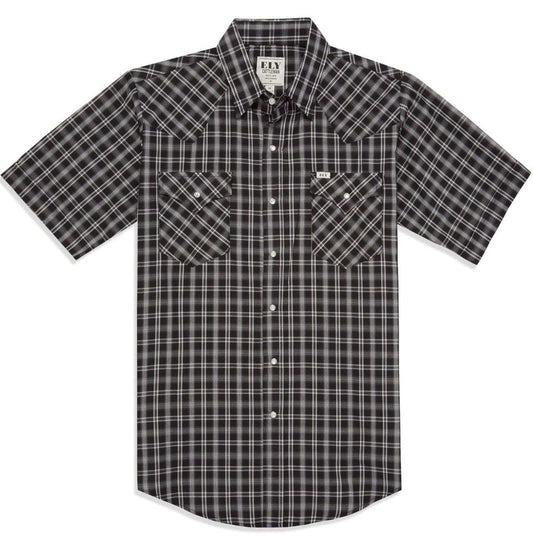 Men's Ely Cattleman Short Sleeve Plaid Western Snap Shirt - Ely Cattleman - Flyclothing LLC
