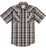 Men's Ely Cattleman Short Sleeve Plaid Western Snap Shirt - Ely Cattleman - Flyclothing LLC