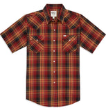 Men's Ely Cattleman Short Sleeve Plaid Western Snap Shirt - Ely Cattleman - Flyclothing LLC