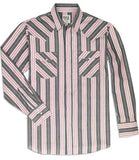 Men's Ely Cattleman Long Sleeve Stripe Western Snap Shirt - Ely Cattleman - Flyclothing LLC