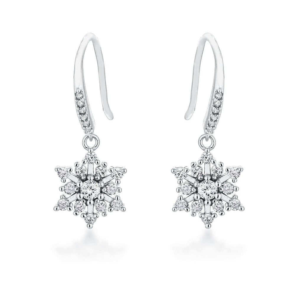 Contemporary Rhodium Plated CZ Earrings - JGI - Flyclothing LLC